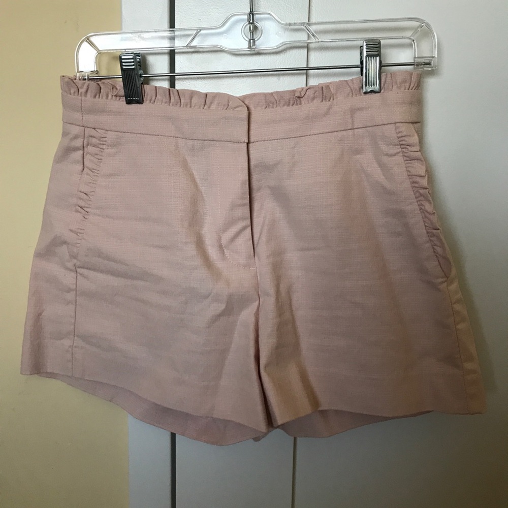 Joie pink shorts with ruffle pockets